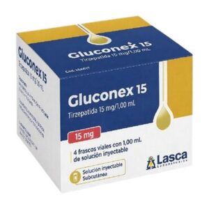 Gluconex 15 mg / 1,00 mL — 4 viales
