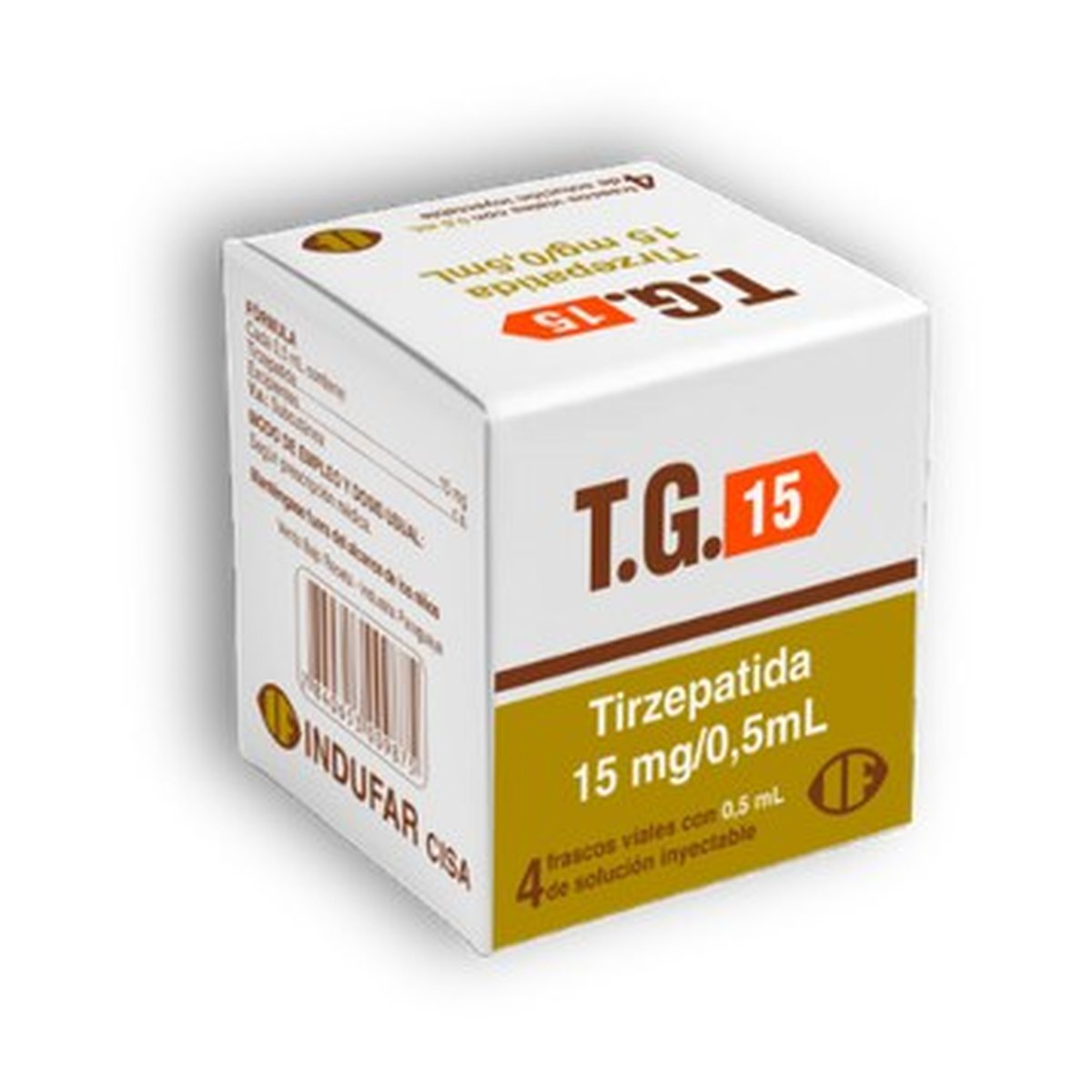 T.G. 15 mg / 0,5 mL — 4 viales